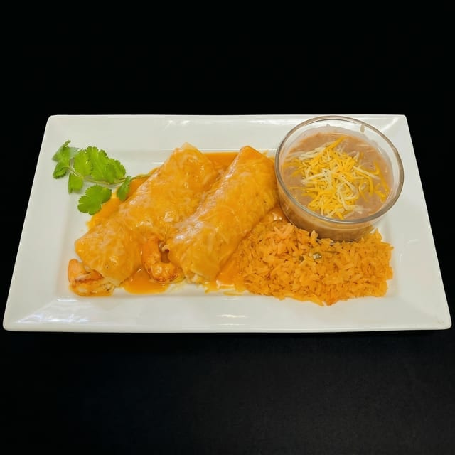 Shrimp Enchiladas Plate.