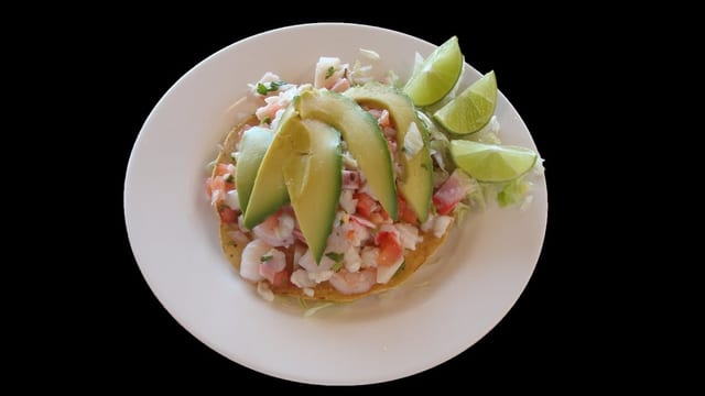 Ceviche Tostada.